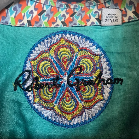 Robert Graham Long Sleeved Button-Down Flip Cuff Shirt, Size XL - Picture 8 of 8